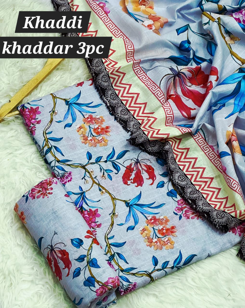 Khaadi khaddar 3 piece suit