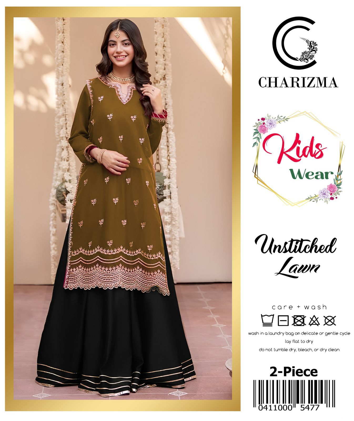 Kids Eid Suit with Sharara