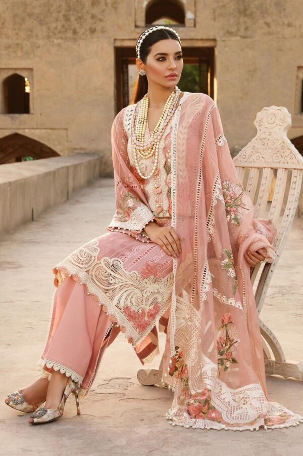 3PC Lawn Suit with Embroidery – Luxury Festive Dress
