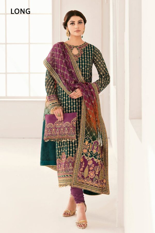 Luxury Organza Embroidered Suit