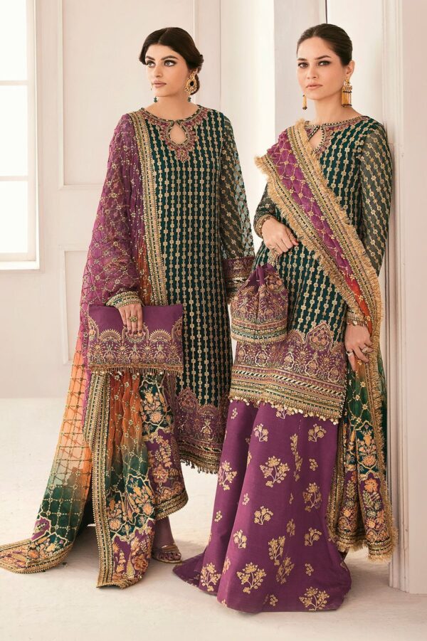 Luxury Organza Embroidered Suit – Wedding & Party Wear 2025
