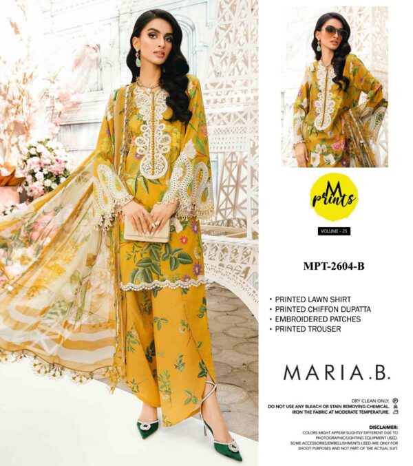 Chikankari Embroidered Lawn Chiffon 3PC