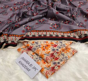 Printed Khaddar 3 piece suit Pakistan