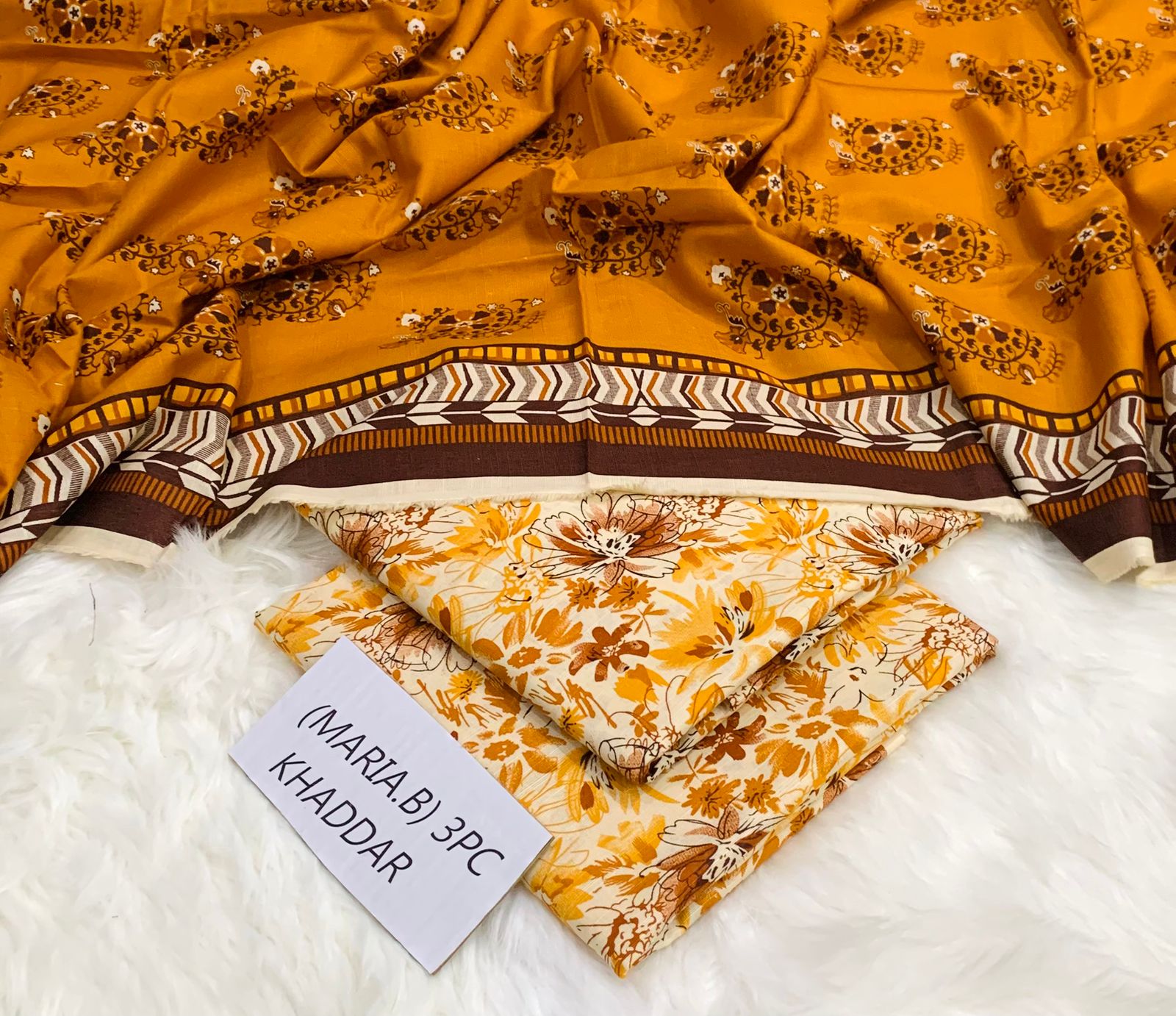 Khaddar 3 Piece Suit for Casual Winter Wear