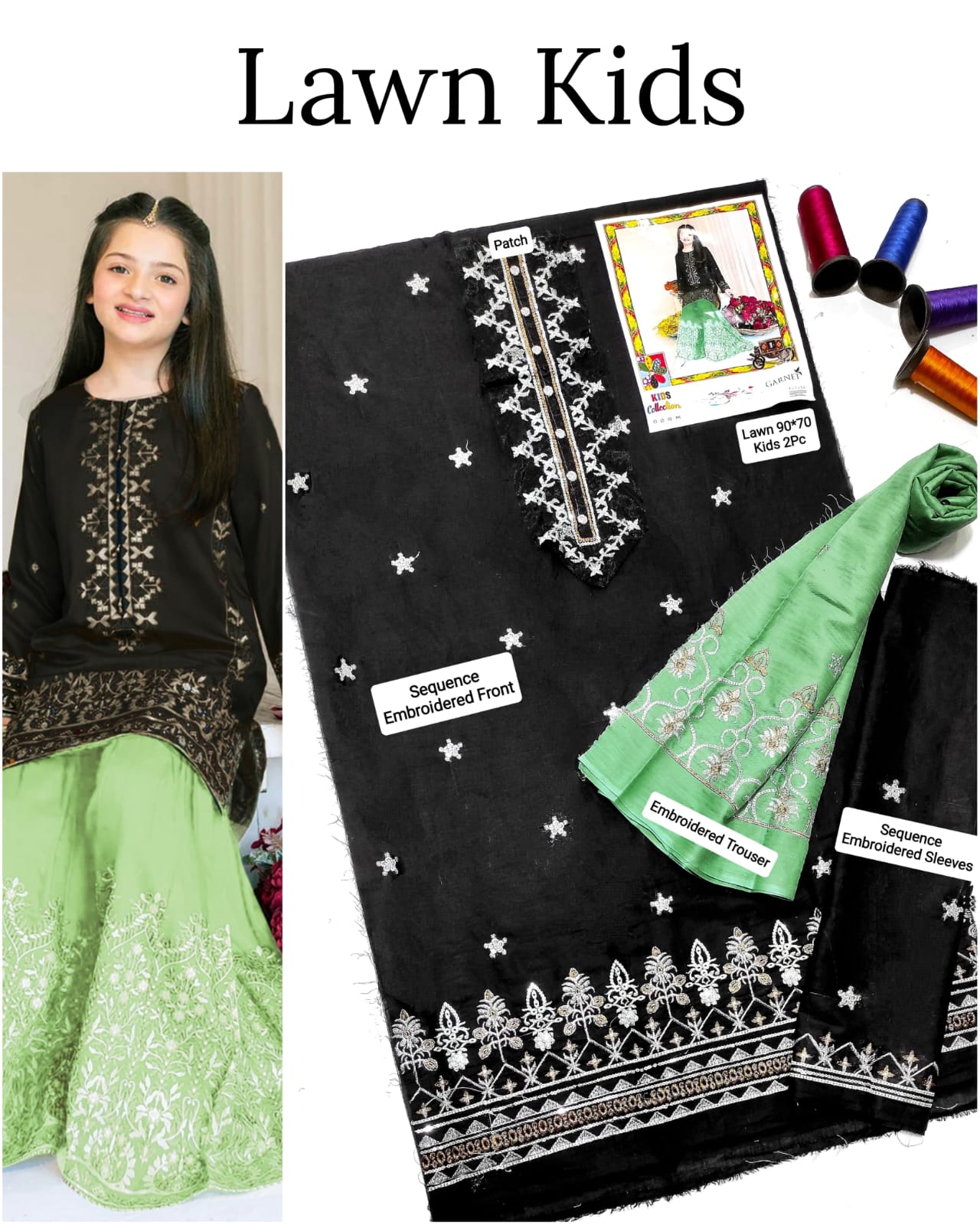 Kids Formal Lawn Suit