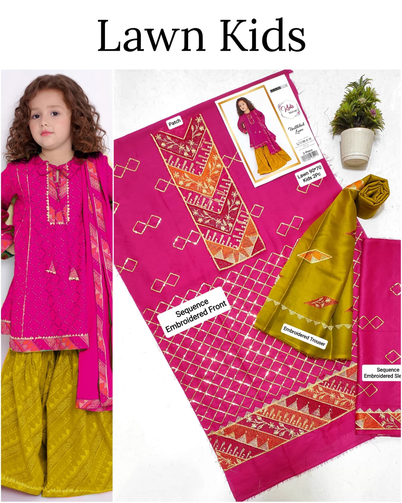 Embroidered Kids Suit