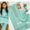 Kids Lawn Embroidered Suit