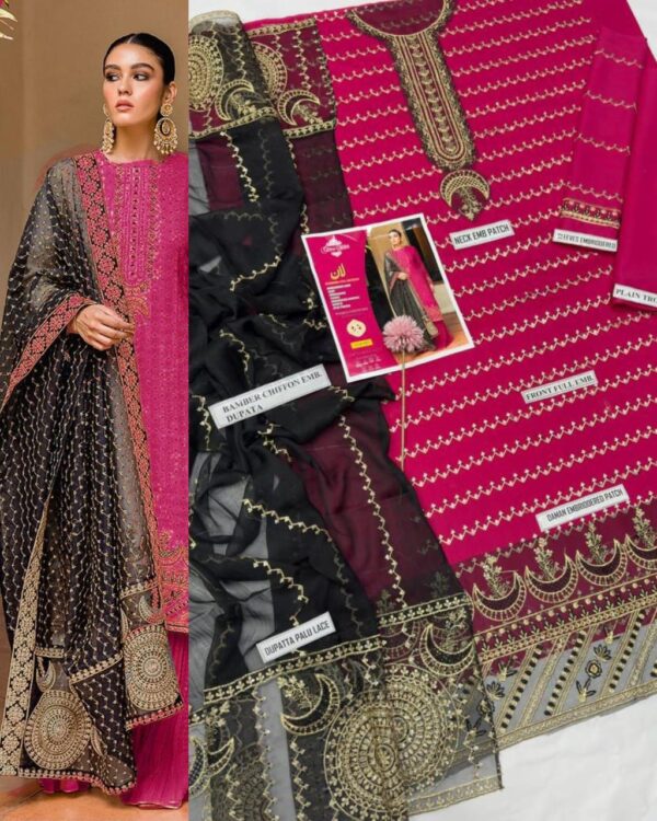 Lawn Embroidered Suit 3pc
