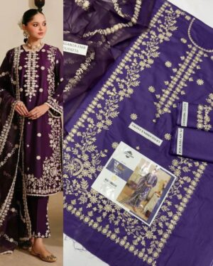 Hand Embroidered Lawn Suit Online