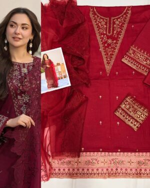 Branded Lawn Suits with Embroidery