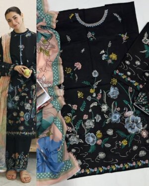 Party Wear Lawn Embroidered Suit