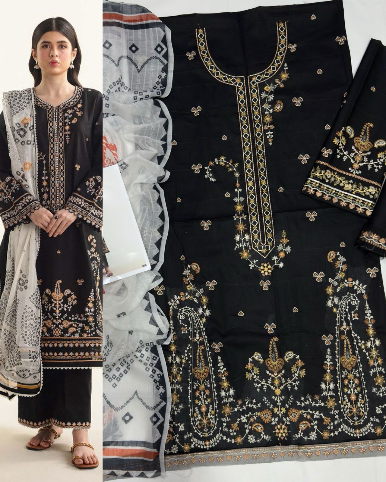 Luxury Lawn Embroidered Suit 2025
