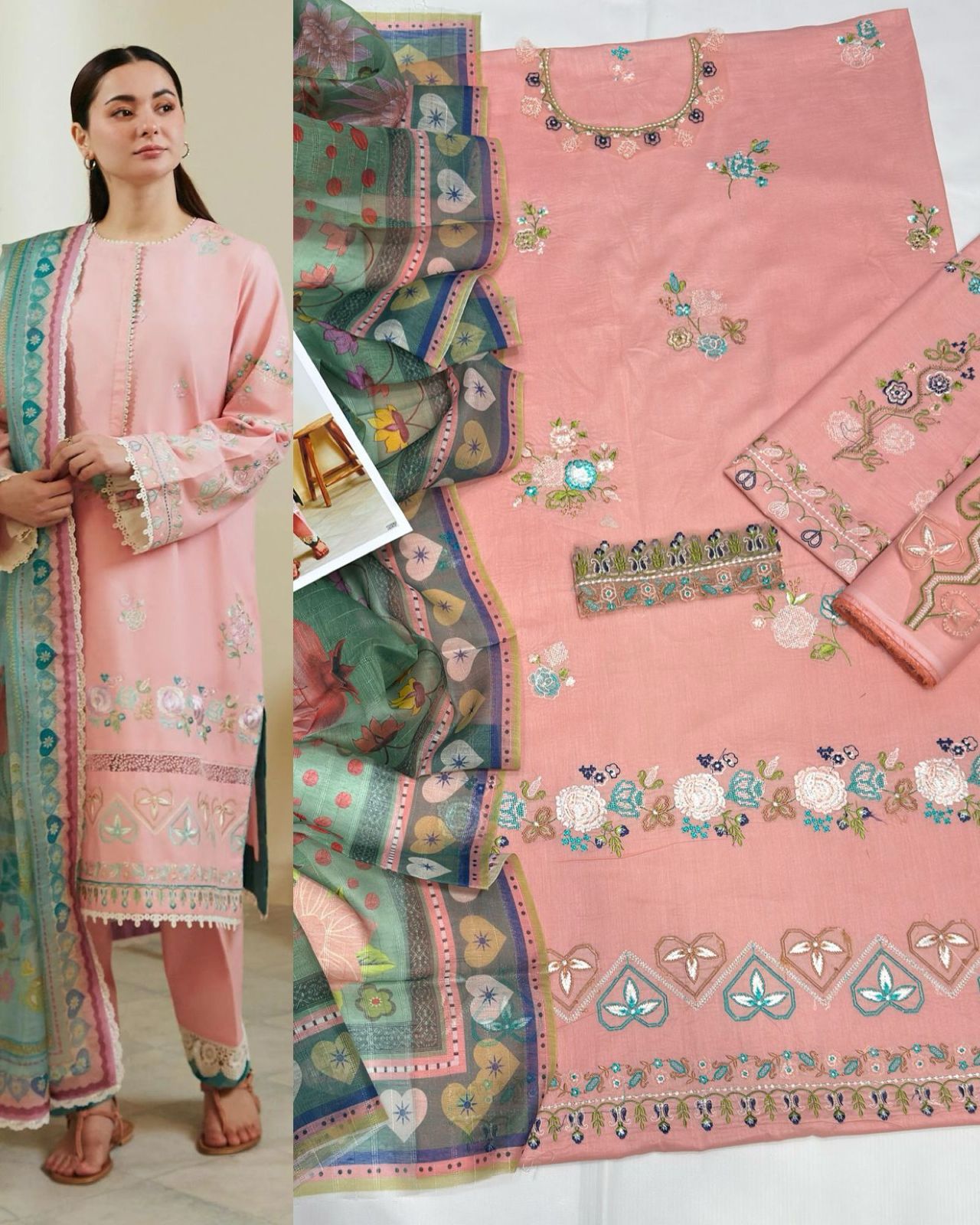 Lawn Embroidered Suit Online
