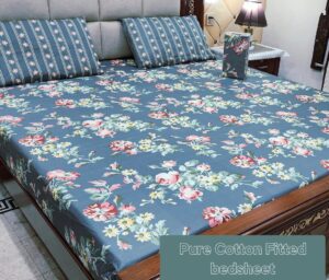 Elastic Fitted Bedsheet for King Bed