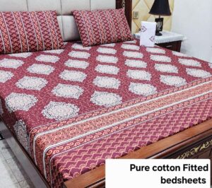 Elastic Fitted Bedsheet for King Bed
