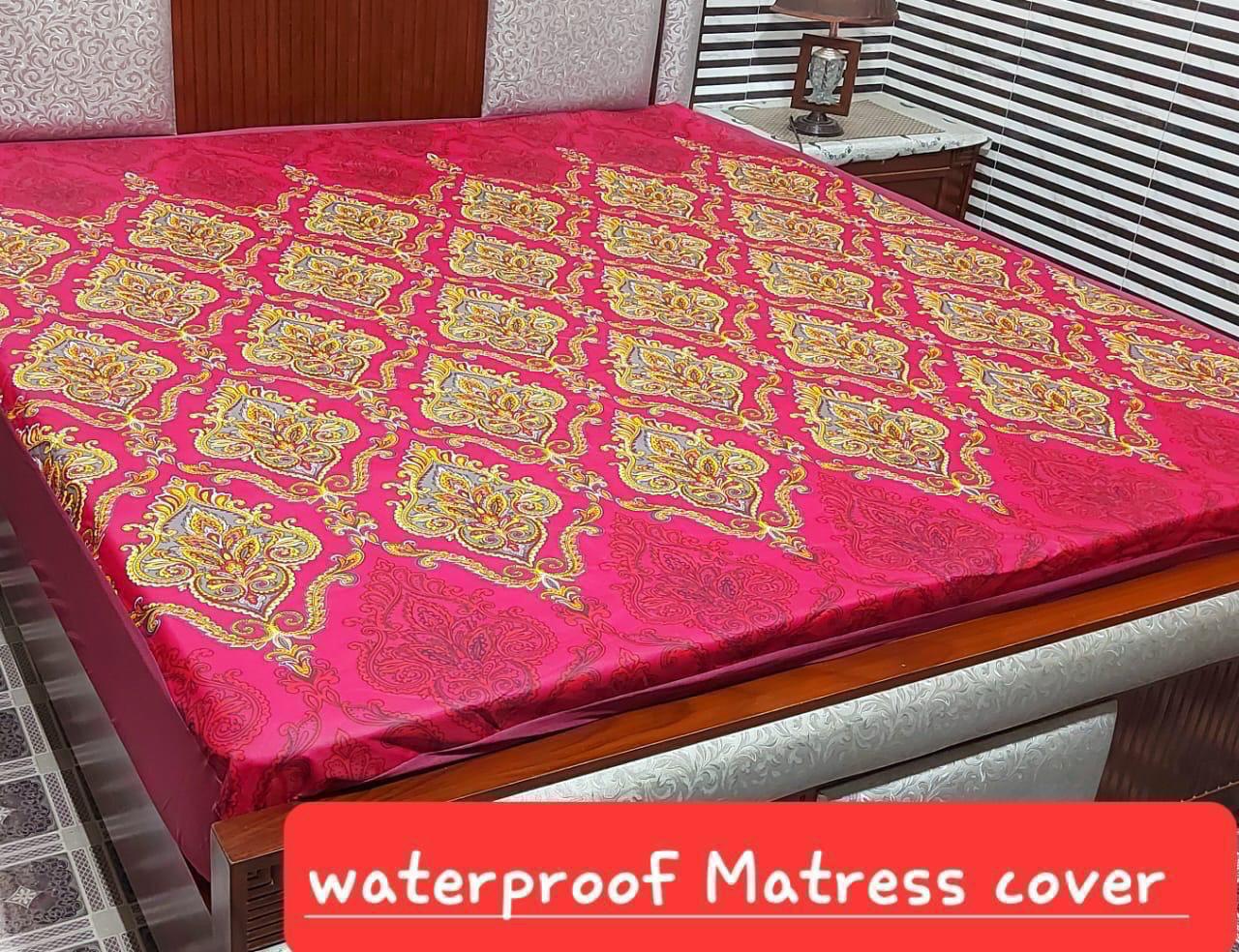 printed waterproof fitted bedsheet
