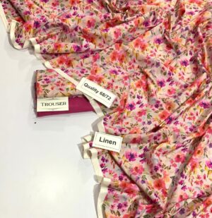 Embroidered Linen 2 Piece Suit