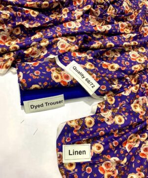 Printed linen summer dress