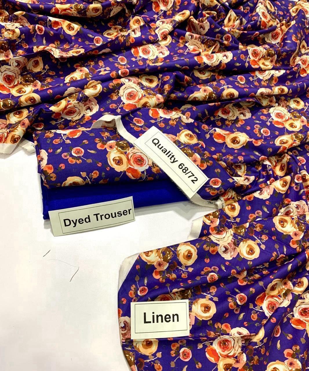 Printed linen summer dress