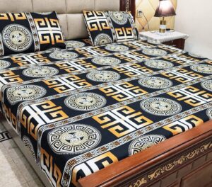 Bed sheet set with pillowcases