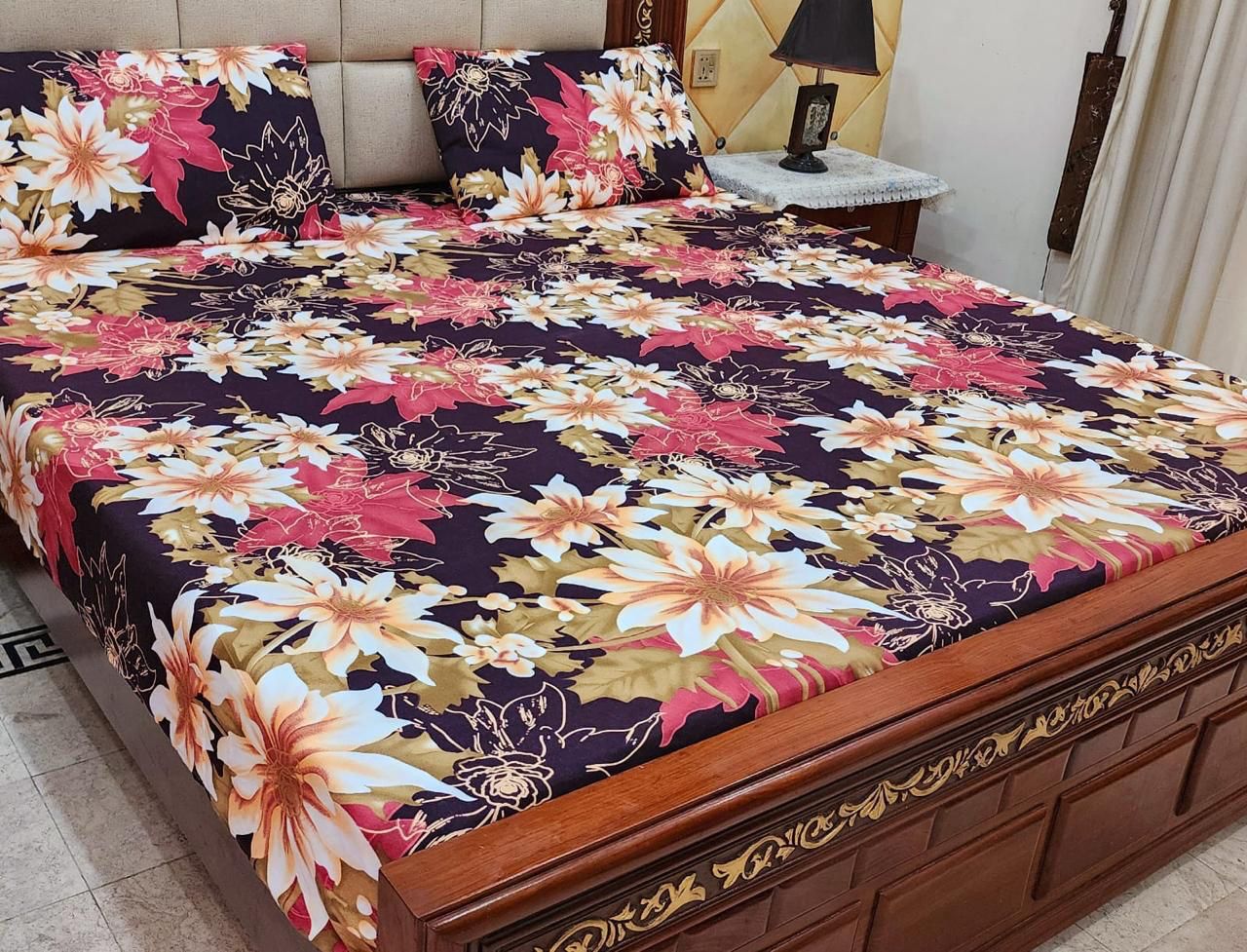Printed king size bedsheet