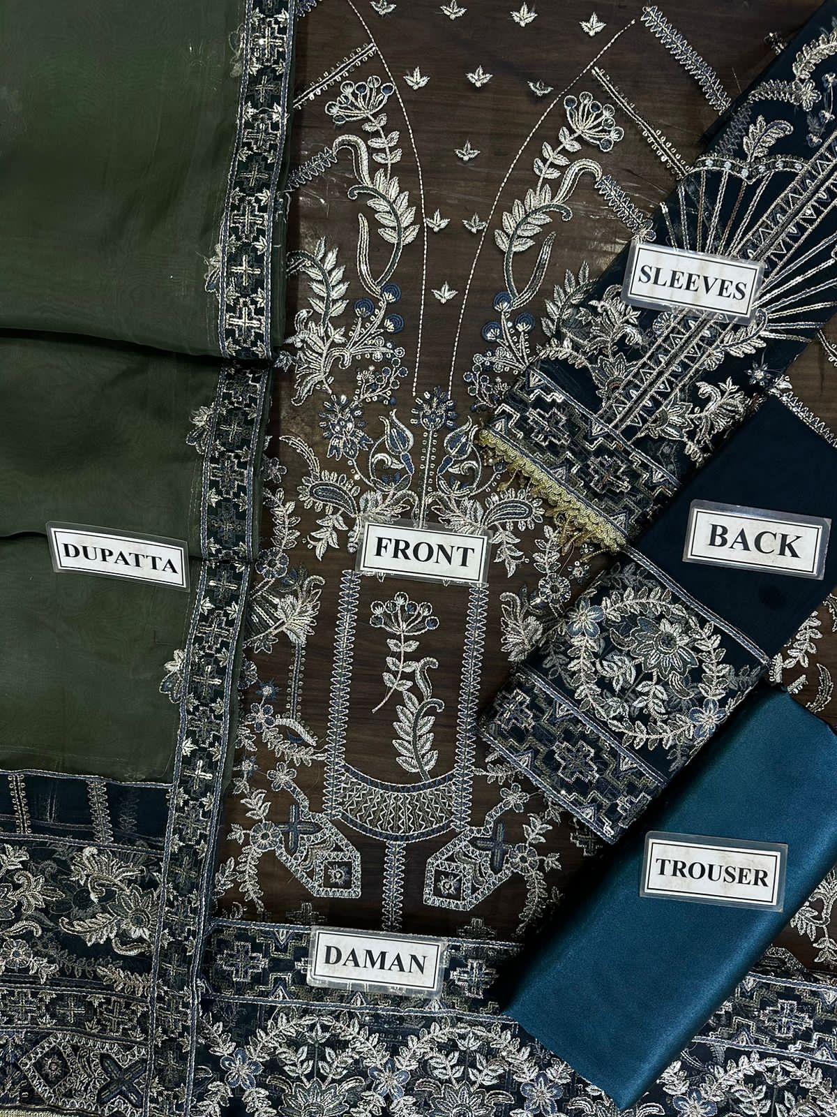 sequin embroidered suit