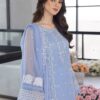 organza embroidered suit
