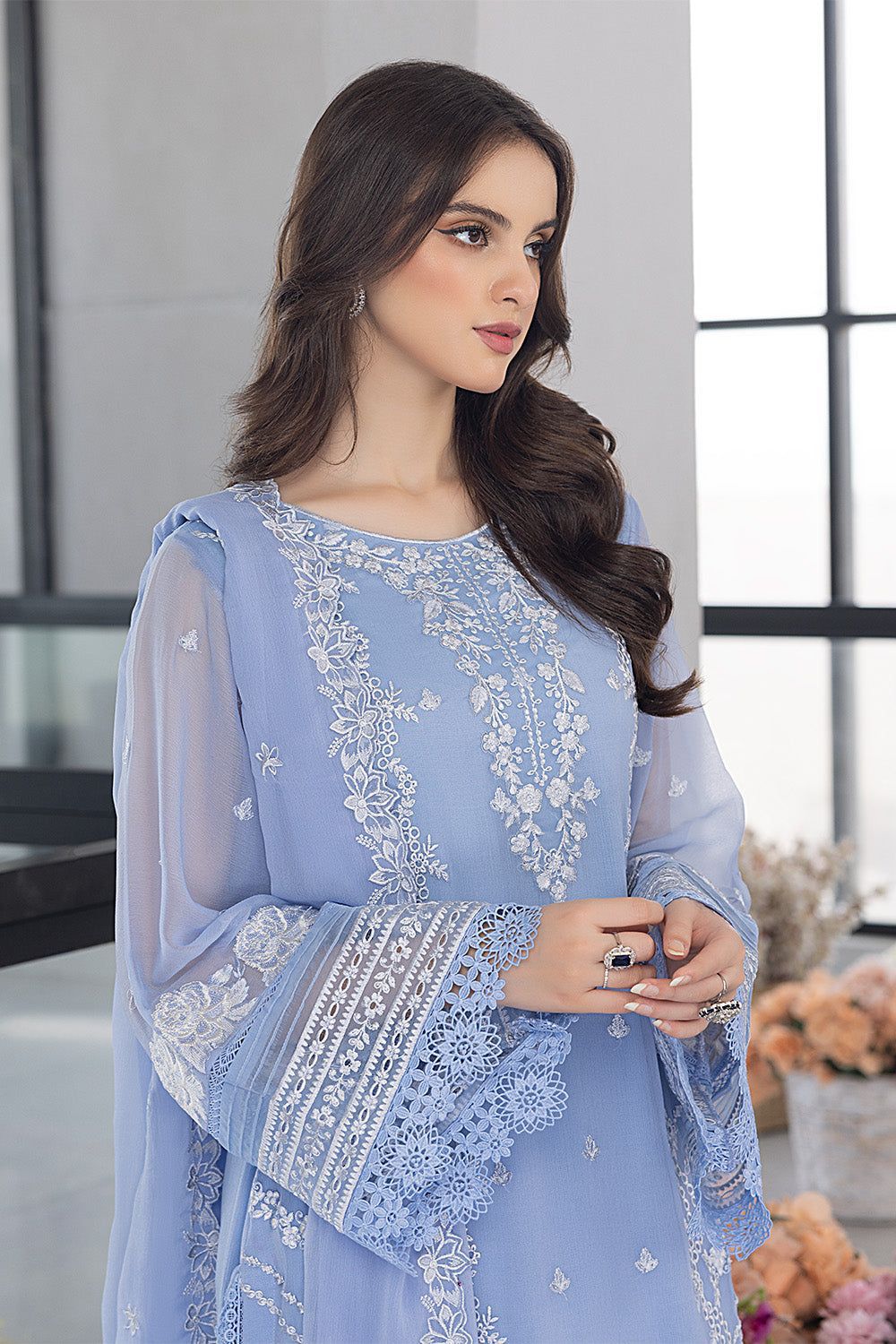 embroidered organza dress pakistan