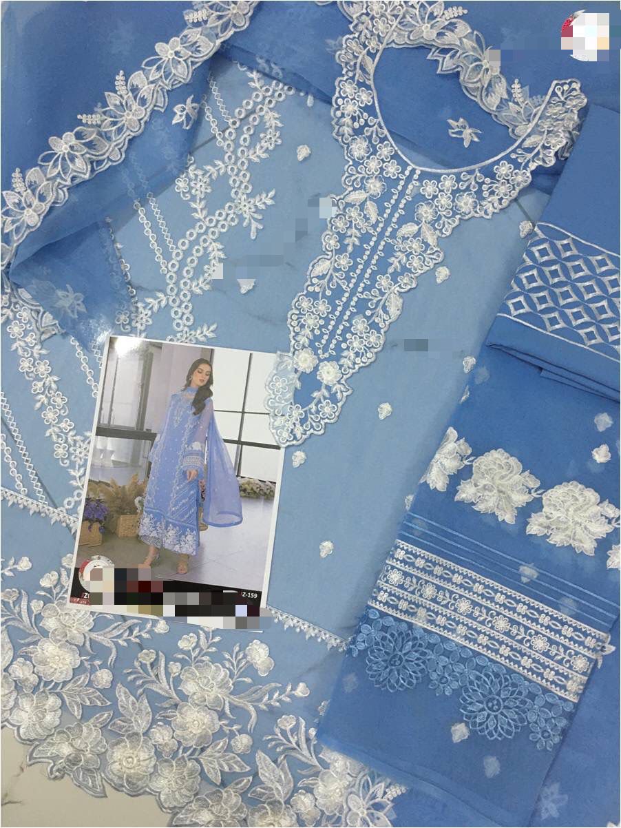 luxury organza dress unstitched