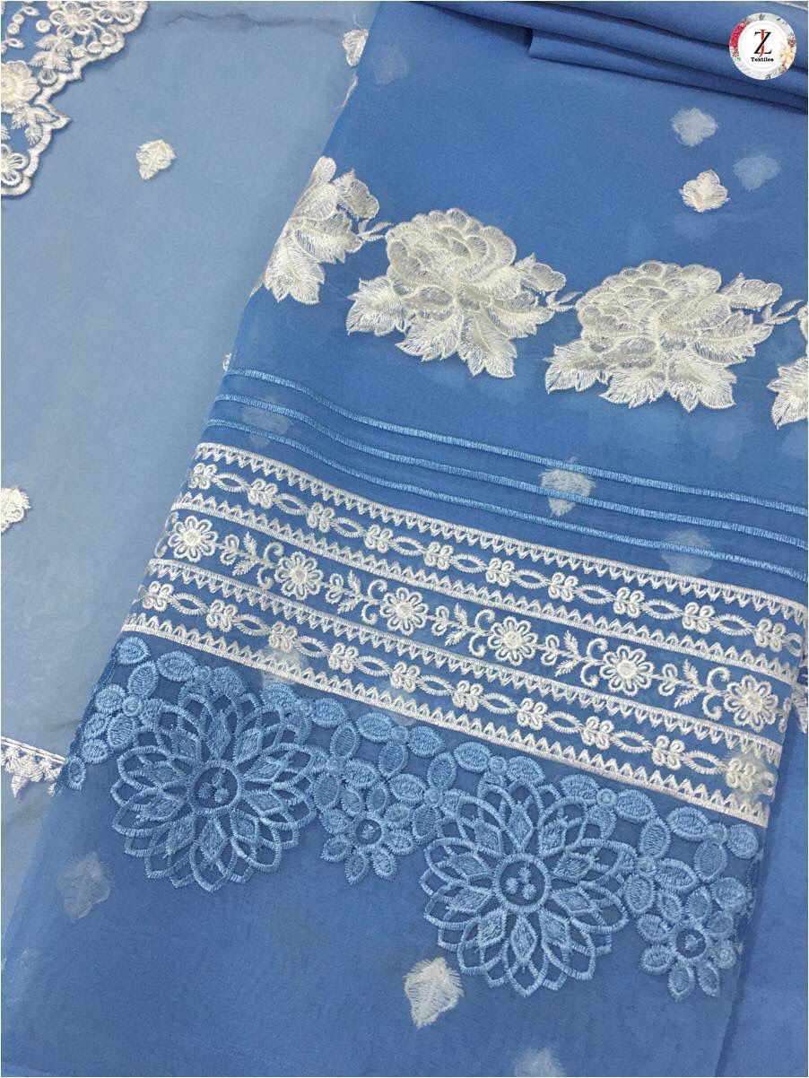 sequins organza dupatta