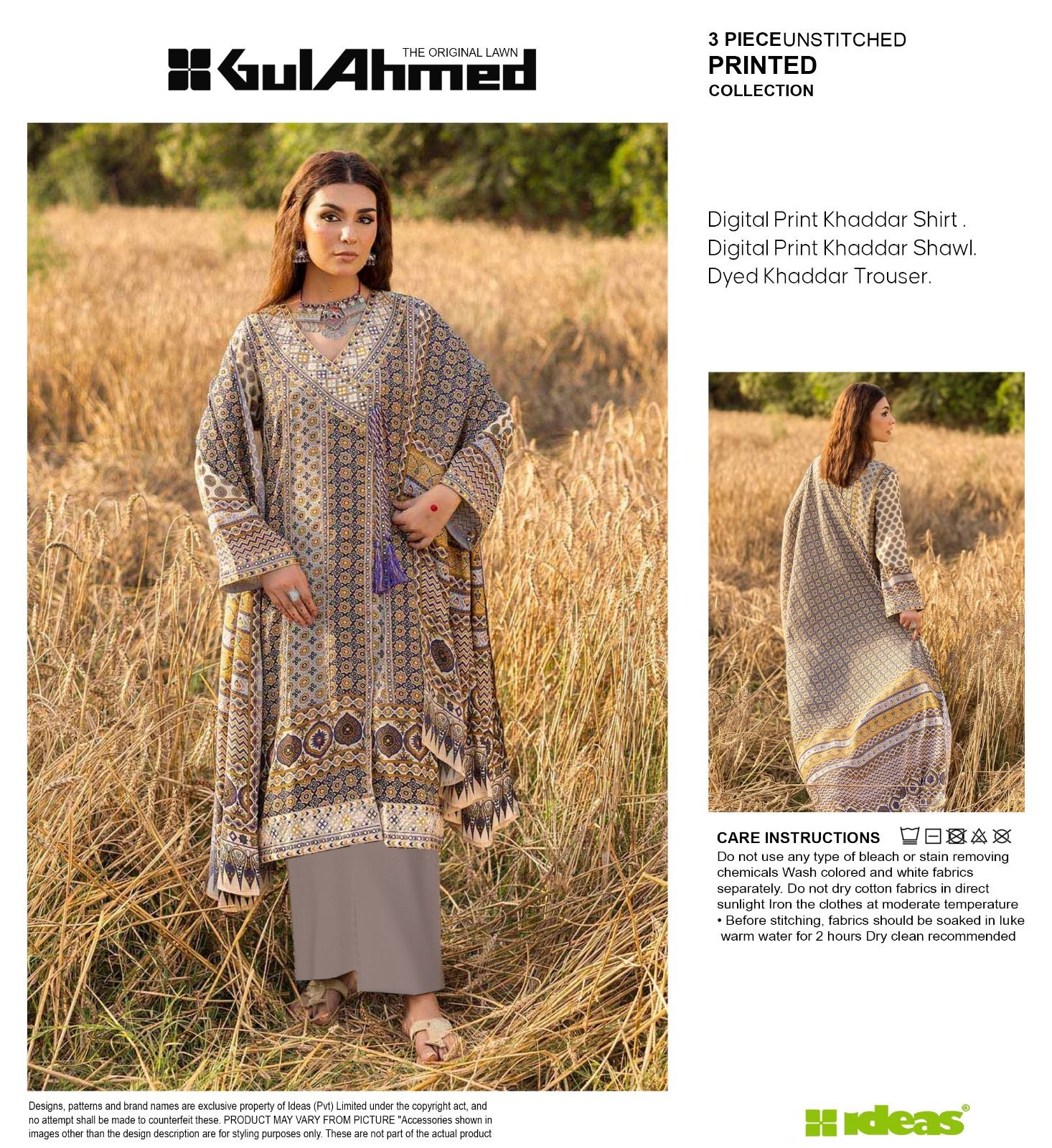 Gul Ahmed 3pc stitched unstitched