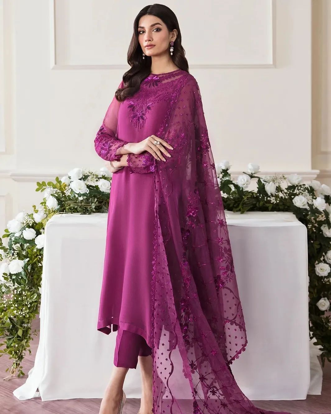 Chiffon 3 piece suit