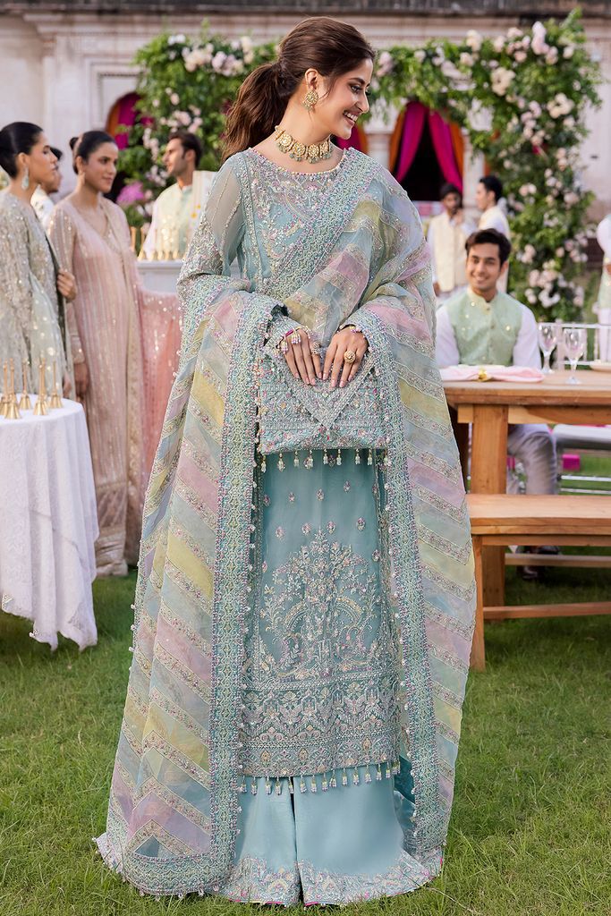 Unstitched Organza Suit