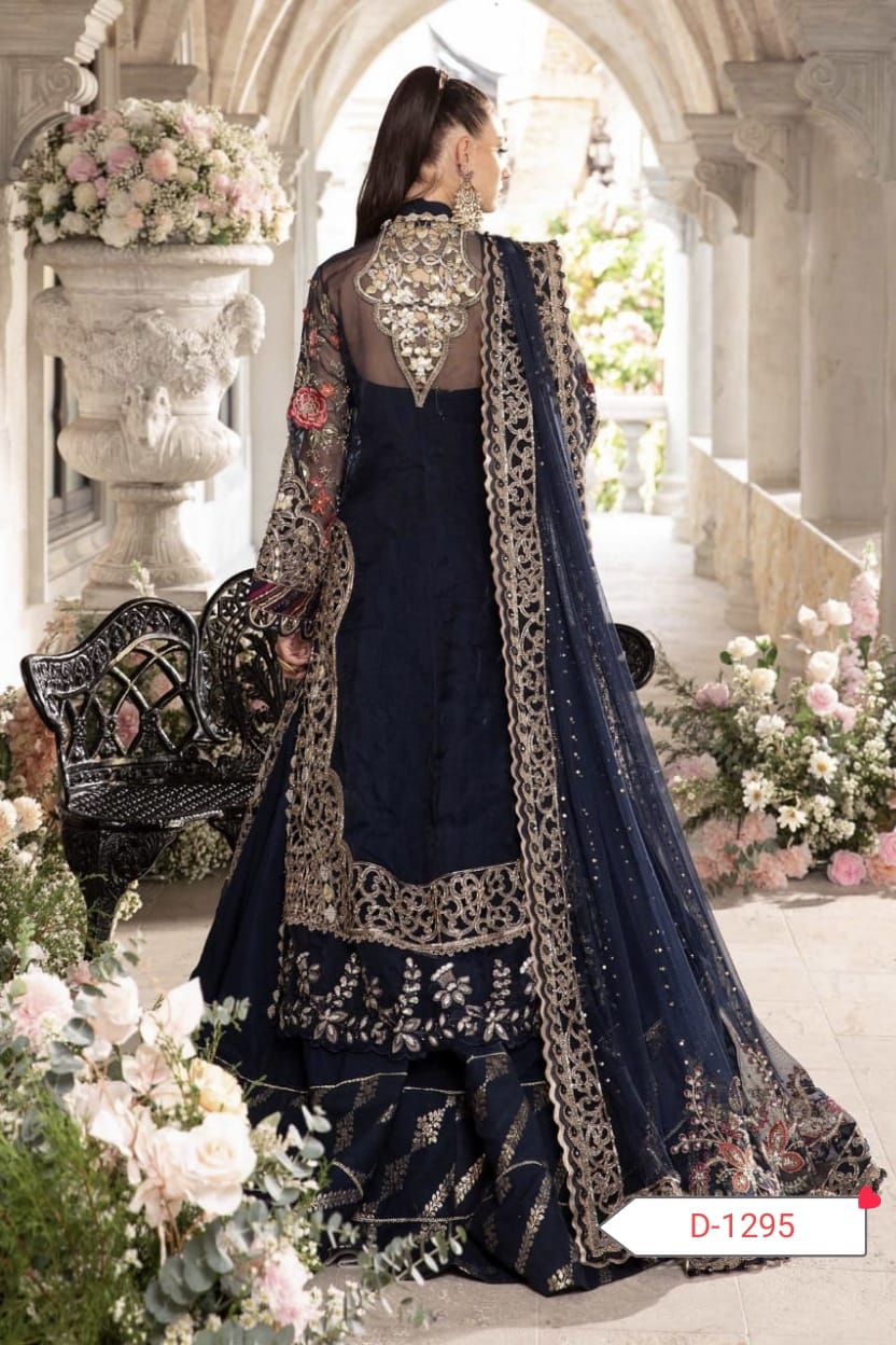 Maria B Organza Suit 3 Piece with Sheesha Jamawar Trouser
