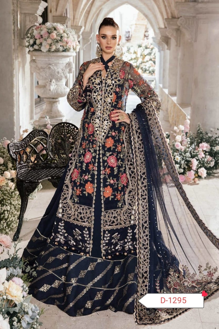 Maria B Luxury Embroidered Organza Dress for Women