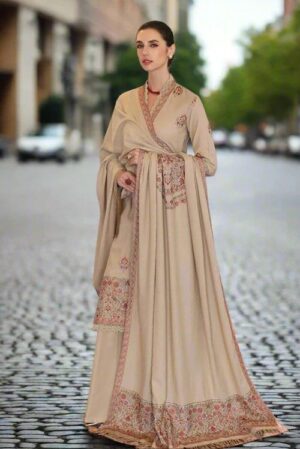 Fancy Dhanak Embroidered Party Wear Suit