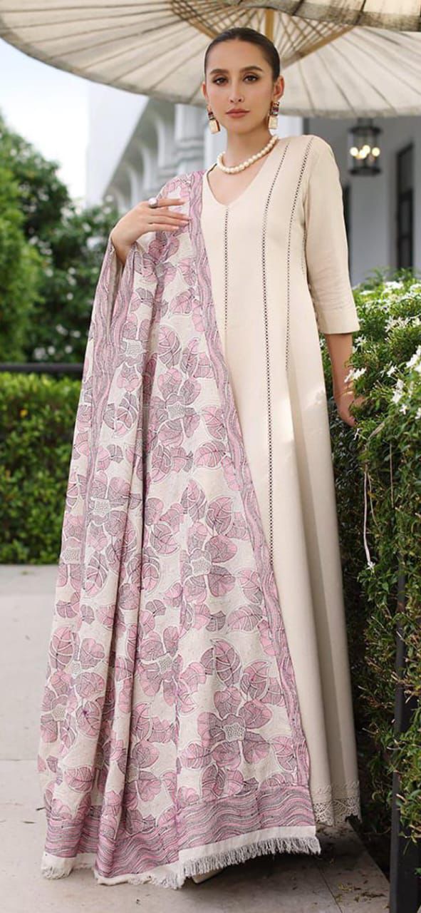 Women’s Dhanak Embroidered Fancy Suit – Maroon Party Wear