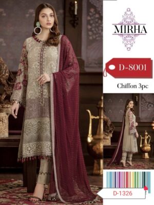 Heavy Embroidered Chiffon Suit