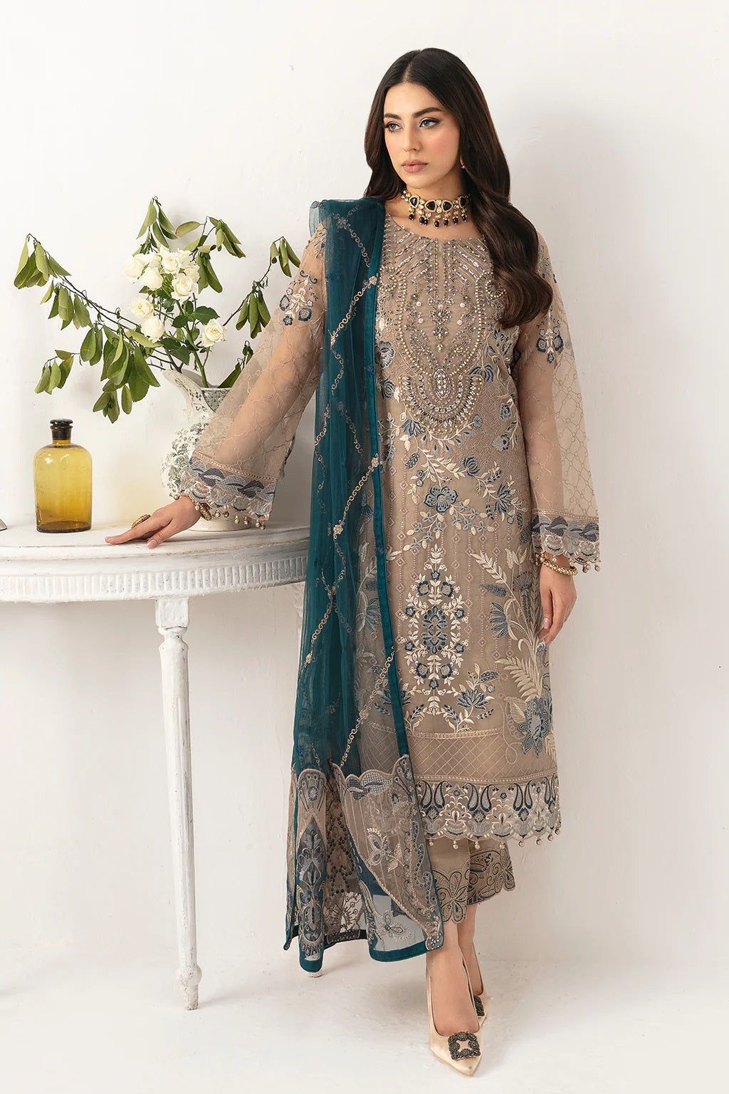 chiffon party wear suit