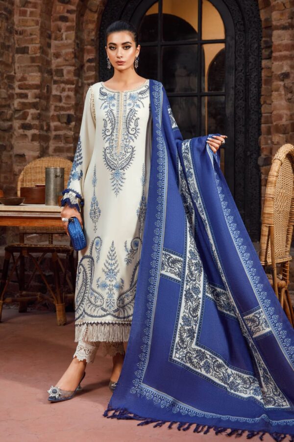 Fancy Women’s Dhanak Suit – Grey Embroidered Party Wear