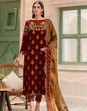 velvet embroidered suit