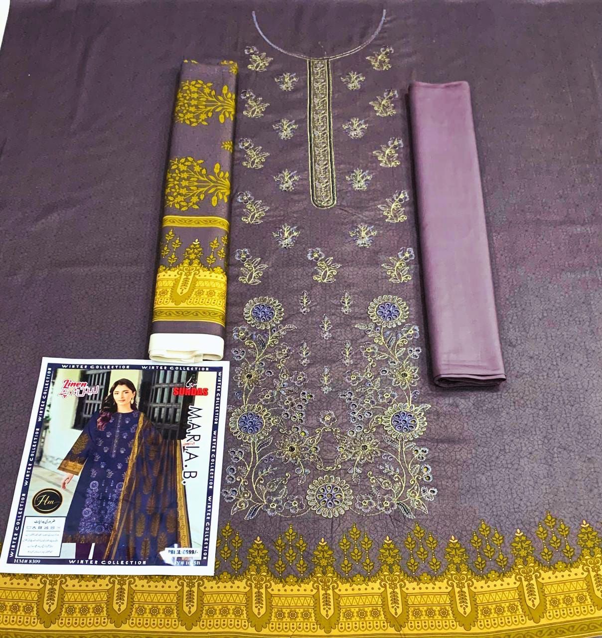 Linen 3PC Pakistani dresses