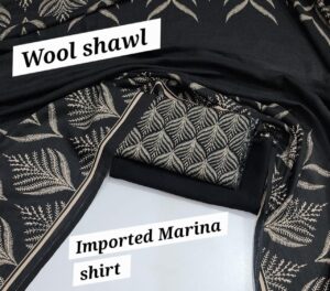 Premium Wool Suit with Shawl – Winter Fashion 2025